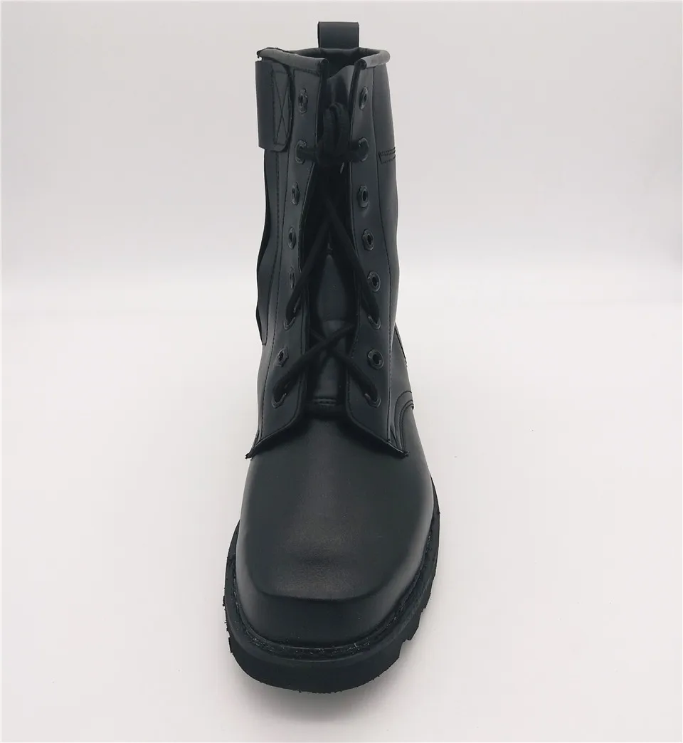 LIN KING/Винтаж мужские мотоботы черного цвета из искусственной кожи на шнуровке Сталь круглый носок военные Botas молнии армии военные ботинки