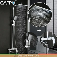 GAPPO душевой кран для ванной комнаты душа набор дождевой Душ смесительная Ванна Душ, Ванна смеситель настенный монтаж сантехника