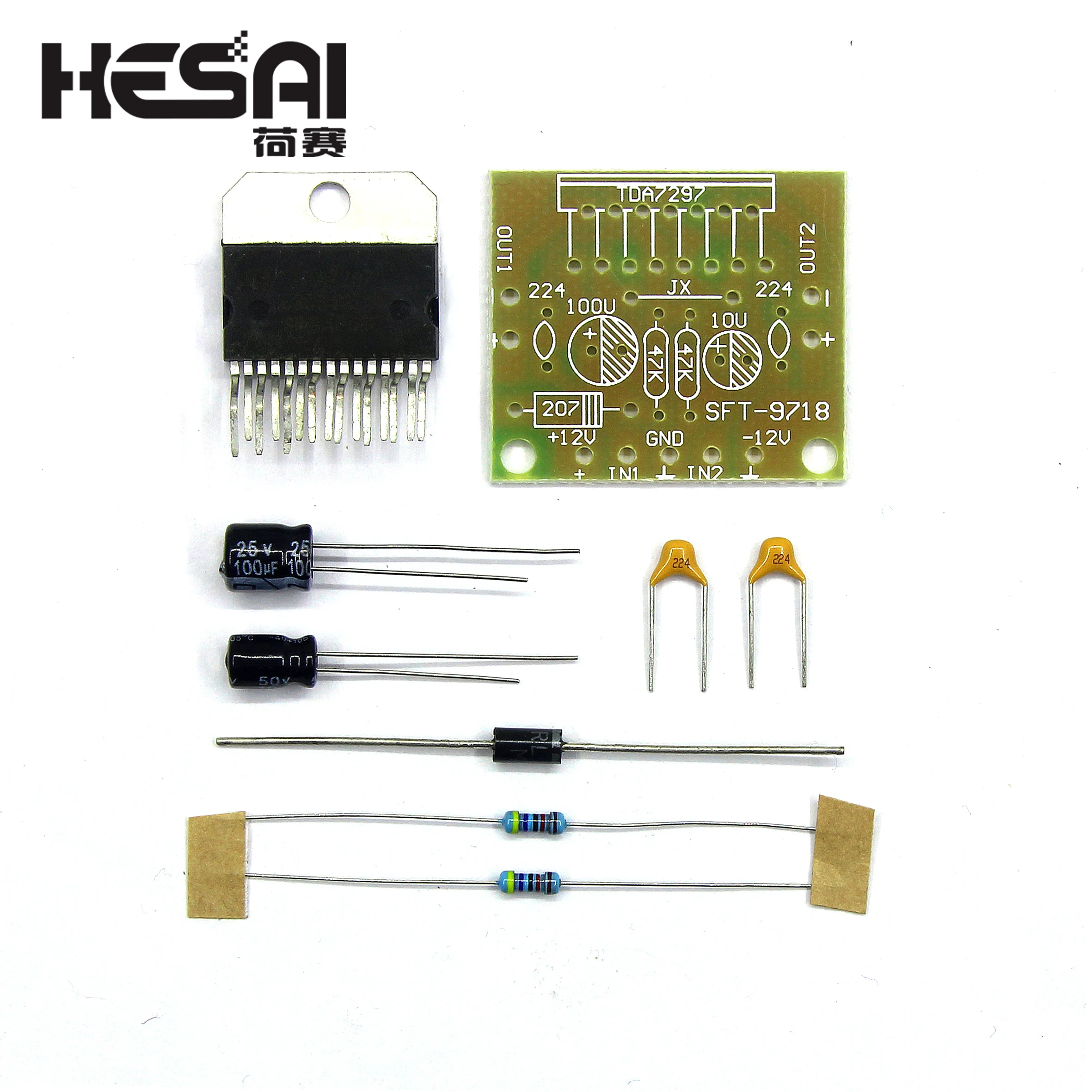 TDA7297 Amplifier Board Spare Parts - DC 12V Grade 2.0 Dual Audio Encoding 15W Electronic DIY KIT image 2