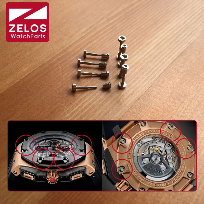8pieces/set inner hexagon watch screws for AP ROYAL OAK OFFSHORE ROO F1