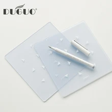 DUGUO милые канцелярские мини-квадратный прозрачный ПВХ Режущий коврик для письма гравировка анти-режущий коврик декоративная лента ручной резки картона