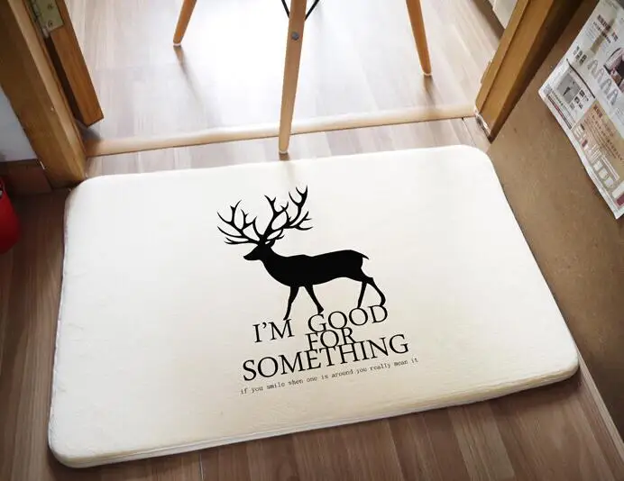 Bath Mat Deer Printing Rug Toilet Carpet Suede Non Slip Absorbent Bath Mat Deer Printing Rug Toilet Carpet Suede Non Slip Absorbent Shower Bathroom Rugs Tapete Para Banheiro In Mats From Home Garden On