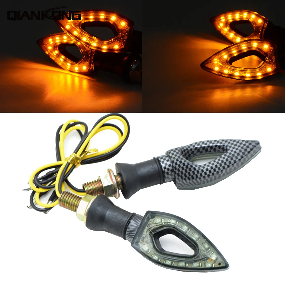 For Suzuki GSXR 400/600/750/1000/1300 K1 - K9 BANDIT HUYABUSA Motorcycle 12 LED Turn Signals Light LED Tail Lights Turn Signal For Suzuki GSXR 400/600/750/1000/1300 K1 - K9 BANDIT HUYABUSA Motorcycle 12 LED Turn Signals Light LED Tail Lights Turn Signal