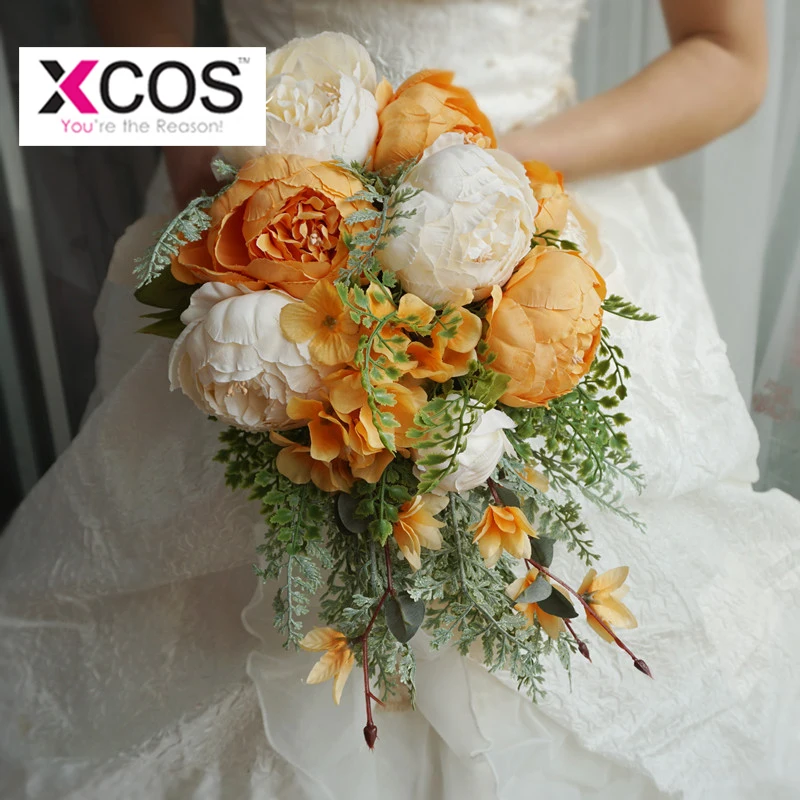 Романтические оранжевые Свадебные цветы Свадебные букеты Ramos De Novia ручной работы Цветочные букеты невесты