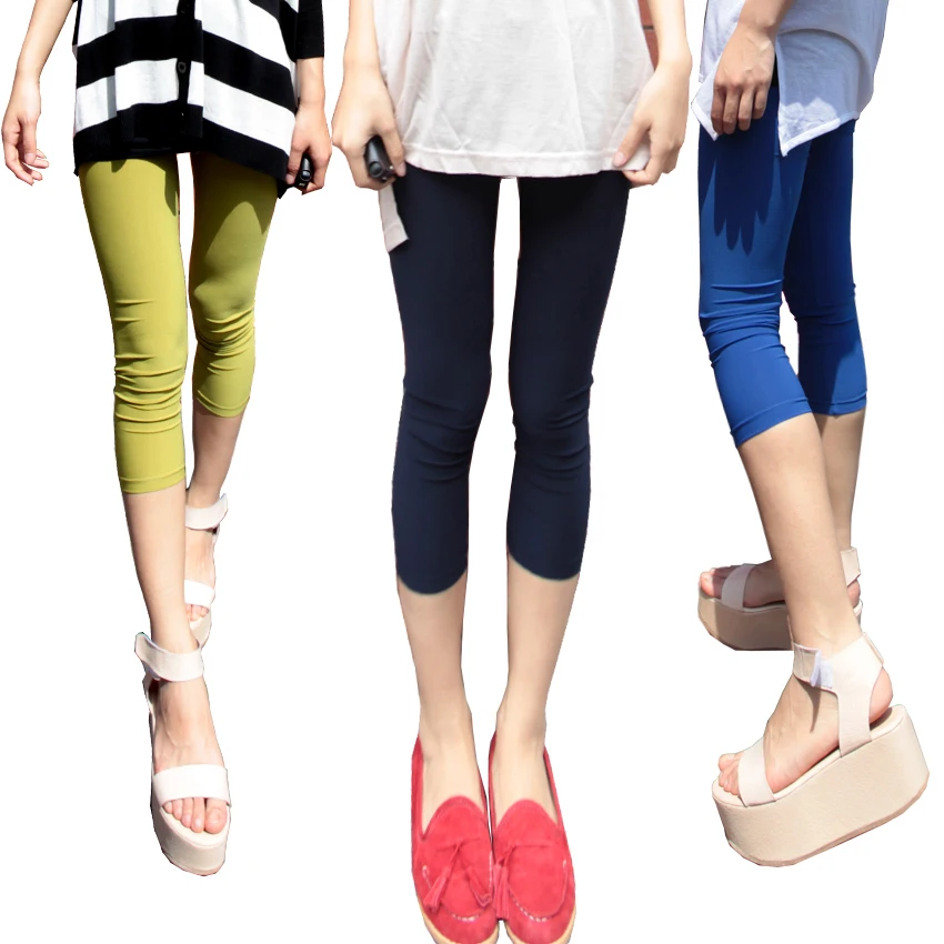 

Small 2014 cotton yarn ultra elastic candy color slim legging eb01-08