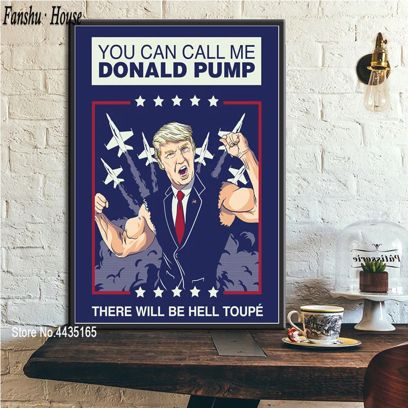 Постеры и принты Дональд Трамп Американский плакат с президентом Холст Картина Настенная картина для гостиной домашний декоративный - Цвет: 005