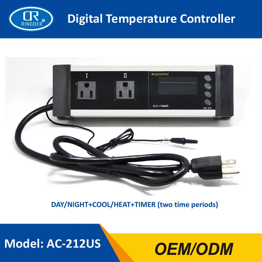 AC-212 DIGITAL REPTILE TEMPERATURE THERMOSTAT 10