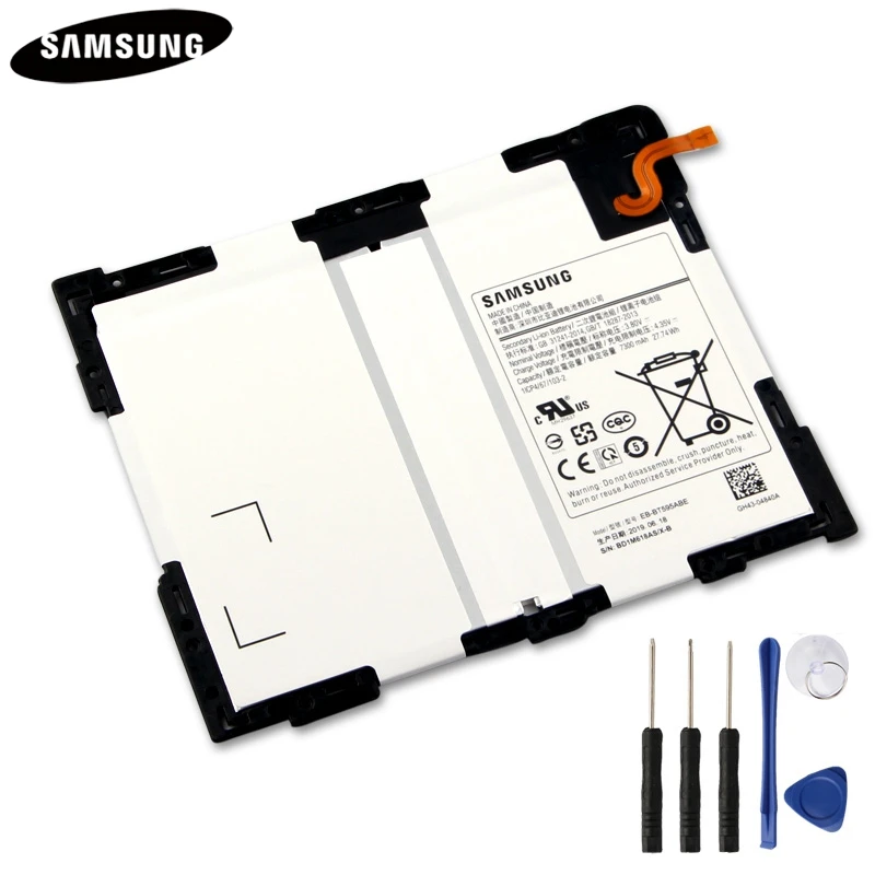 

100% Original Battery EB-BT595ABE For Samsung Galaxy Samsung Galaxy Tab A2 10.5 SM-T590 T595 Authentic Tablet Battery 7300mAh