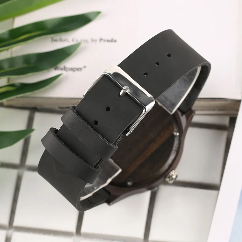 YISUYA Hot Fashion Women Creative Rotation Aurora Wood Watches Luxury Ladies Genuine Leather Wristwatch Causal Relogio Feminino (10)