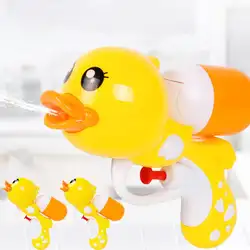 Мультфильм утка форма пистолет игрушка для детей ванная комната Ванна Играть Открытый плавание забавные штуковины Дети Играя игрушки