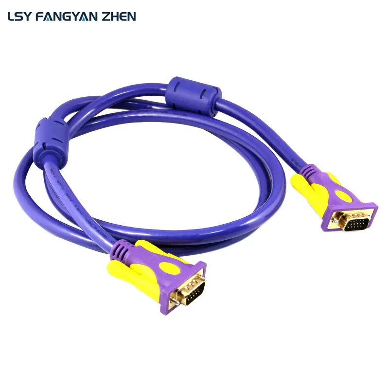VGA Extension Cable 3+9 HD 15Pin Video Monitor Cord with Ferrite Cores
