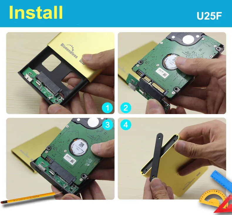 Blueendless2.5inch внешний жесткий диск дешевле цена отбойный молоток SSD Внешний жесткий диск USB диск SATA Привод для ноутбуков и 3,0 Корпус для внешнего жесткого диска