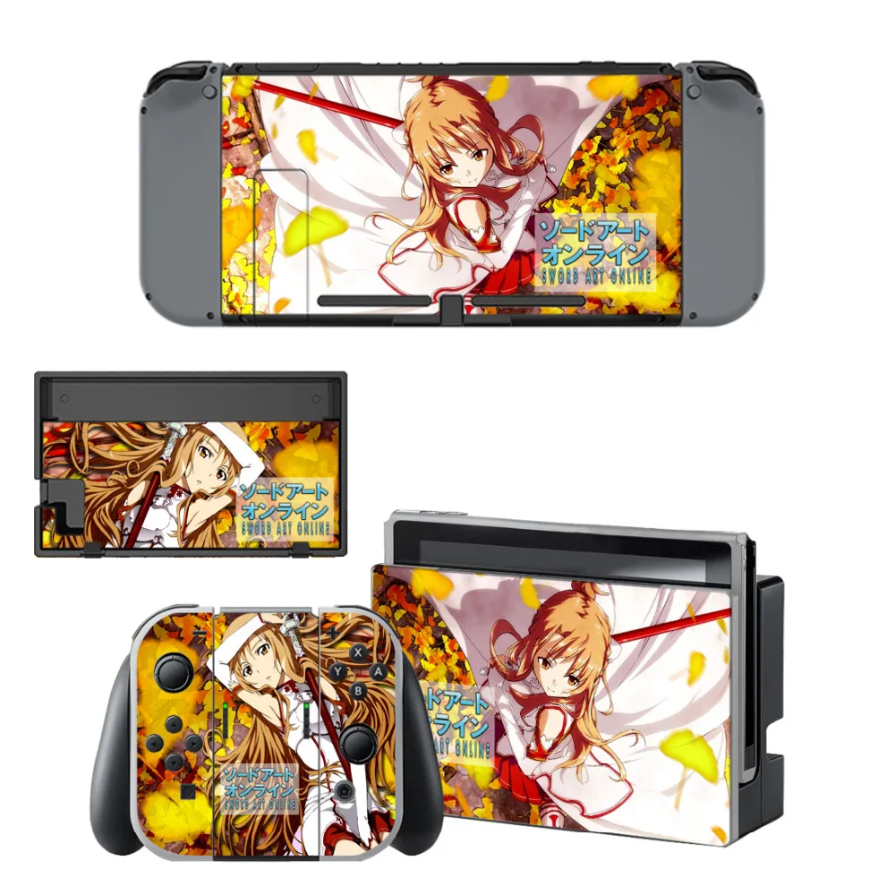 Sword Art Online SAO наклейка на кожу для консоли Nintendo Switch и контроллера NS защитный чехол