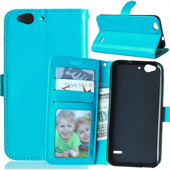 

100pcs/lot free shipping Photo frame wallet PU leather + TPU Case with credit card slots For ZTE Blade S6