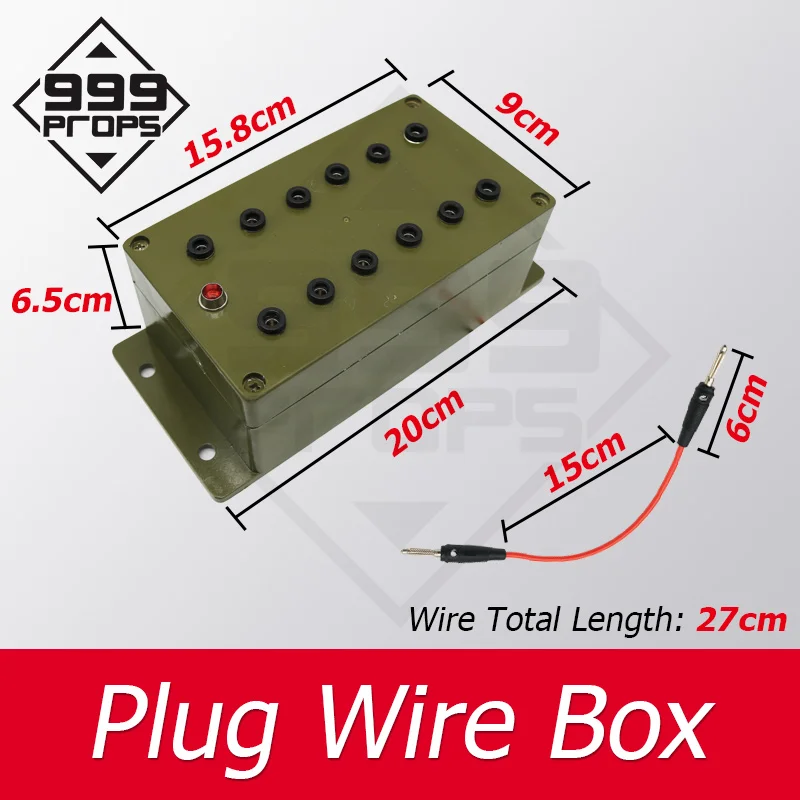 999PROPS Escape room takagism game props plug wire box all the wires are inserted into the right sockets to unlock charmber room