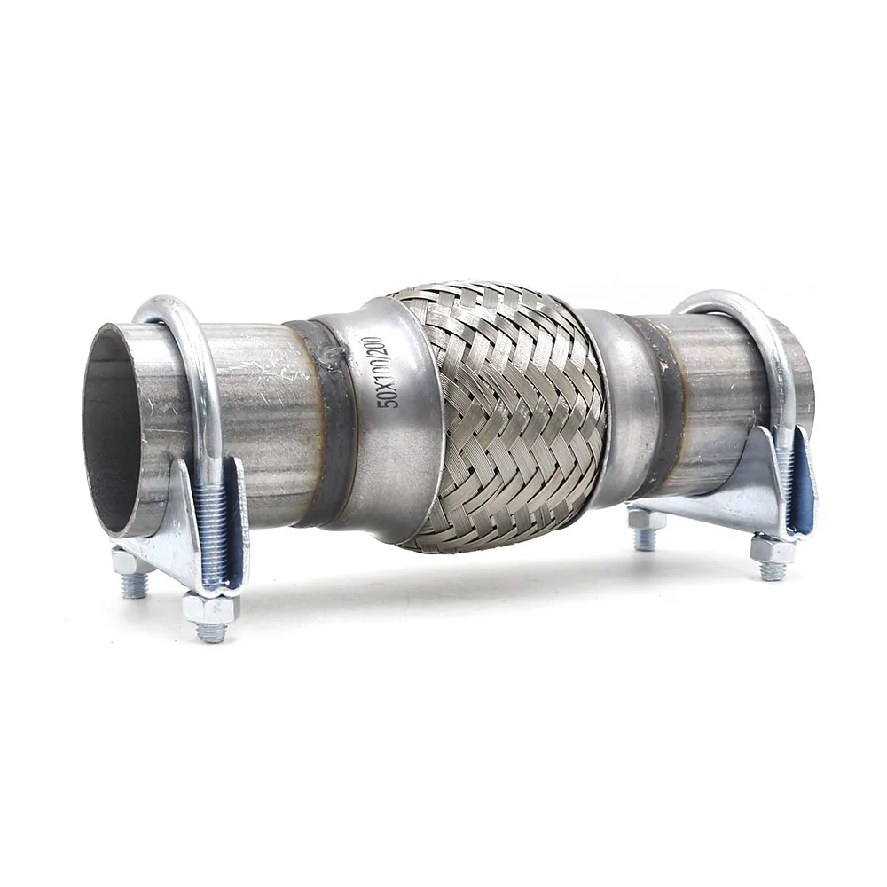 CNSPEED 2" x 4'' x 8" Car Exhaust Flex Pipe Bellows High quality Double