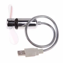 2017 New Flexible Mini USB Clock Fan USB Gadget Cool Desktop Colorful Fans Gooseneck Clock With LED Light For PC Laptop