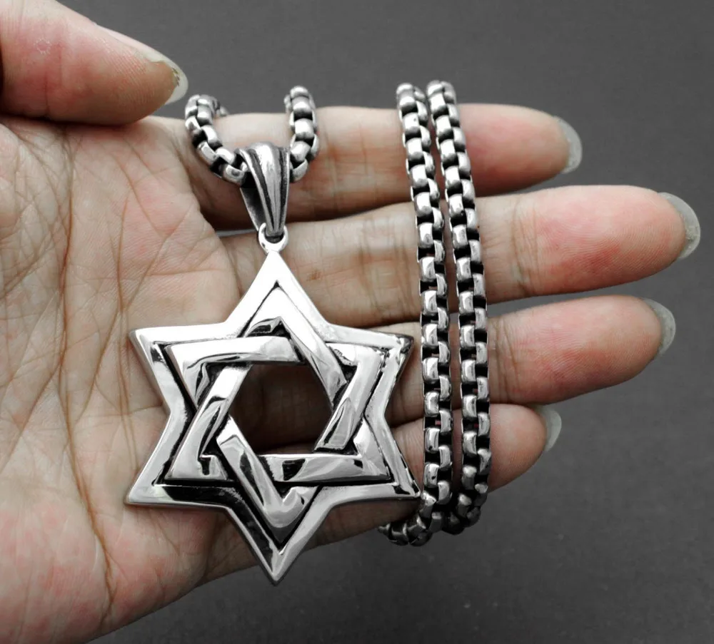 Buy Jewish Star of David Mens Pendant Necklace Chain