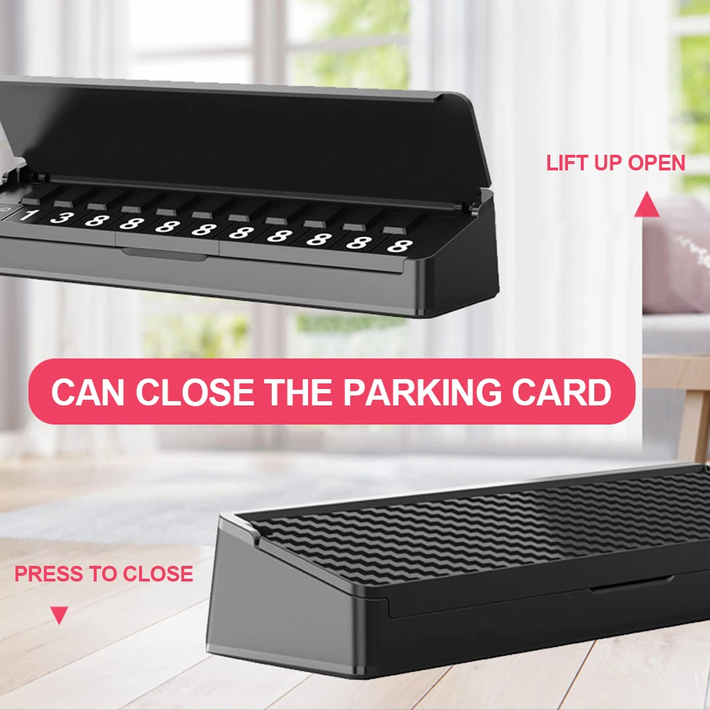 

Car Temporary Stop Sign Creative Imitation Piano Phone Number Closed Card with Flap Accessories Ornaments Dashboard Decoration