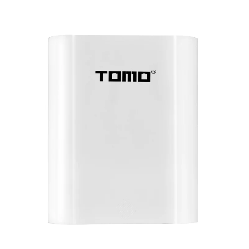 TOMO Dual USB Li-Ion интеллектуальное зарядное устройство портативный lcd умный DIY банк питания для мобильного телефона чехол поддержка 4x18650 батареи - Цвет: Белый