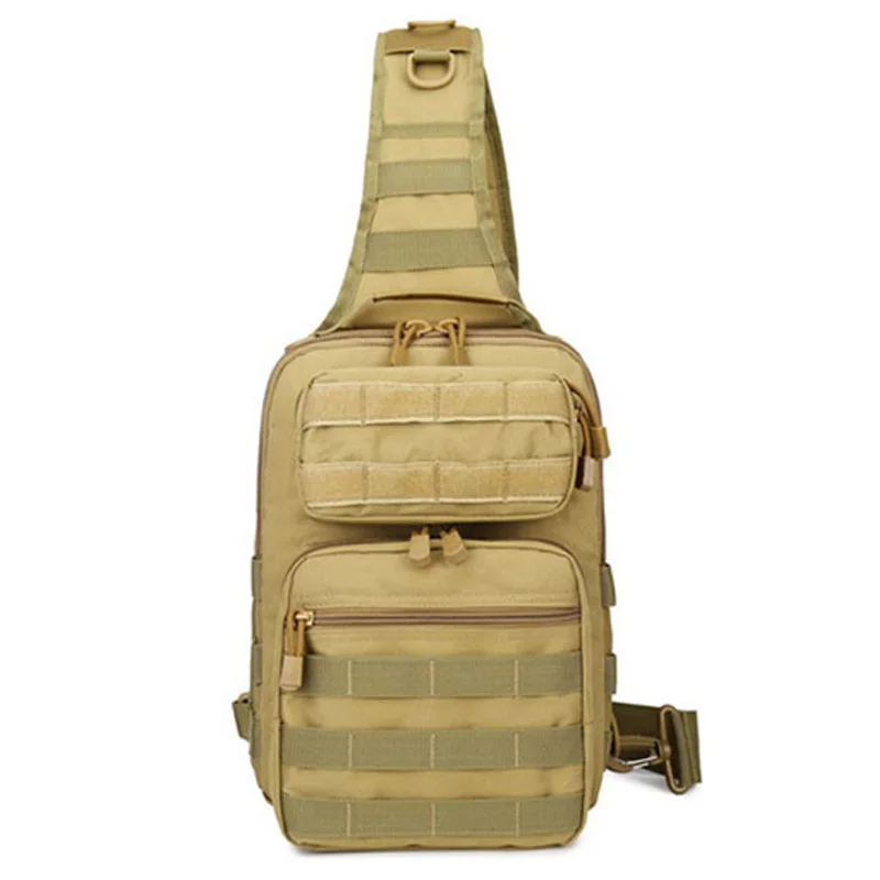 

Sport Hunting Men Chest Molle Single Shoulder Bags Nylon Wading Chest Pack Unisex Khaki