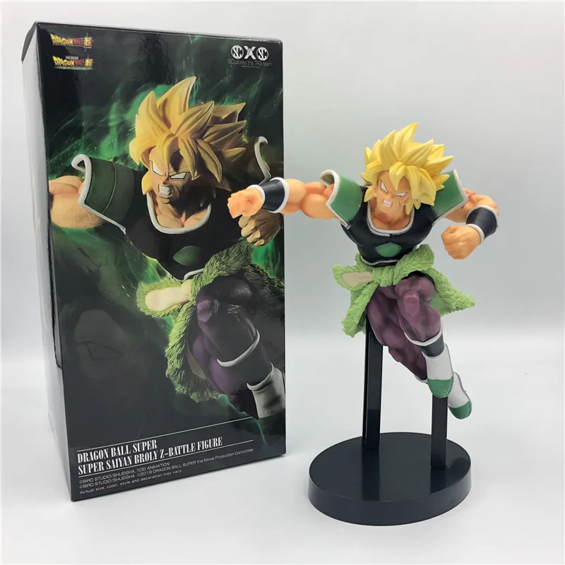 Dragon Ball Z Super Broly Movie Ver. Зеленые волосы против Гоку броли Супер Saiyan боевой формы ПВХ Фигурки Модель DBZ 24 см