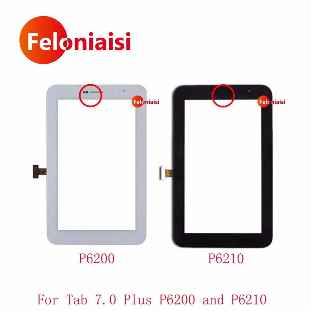High Quality 7.0&quot For Samsung Galaxy Tab 7.0 Plus P6200 and P6210 Touch Screen Digitizer Sensor Front Outer Glass Lens Panel |