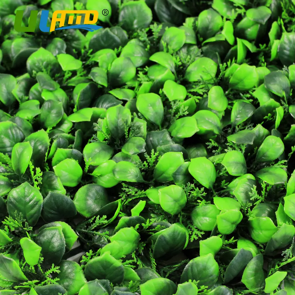 Synthetic Green Plants Leaves Panel Fence Mat Garden Decor Privacy Screen UV Proof (1)