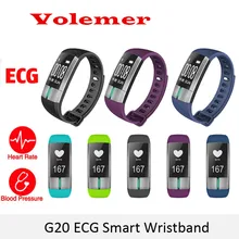 Новый volemer G20 ЭКГ + ppg мониторинга SmartBand Фитнес трекер Приборы для измерения артериального давления браслет pulsometro для Android IOS Телефон