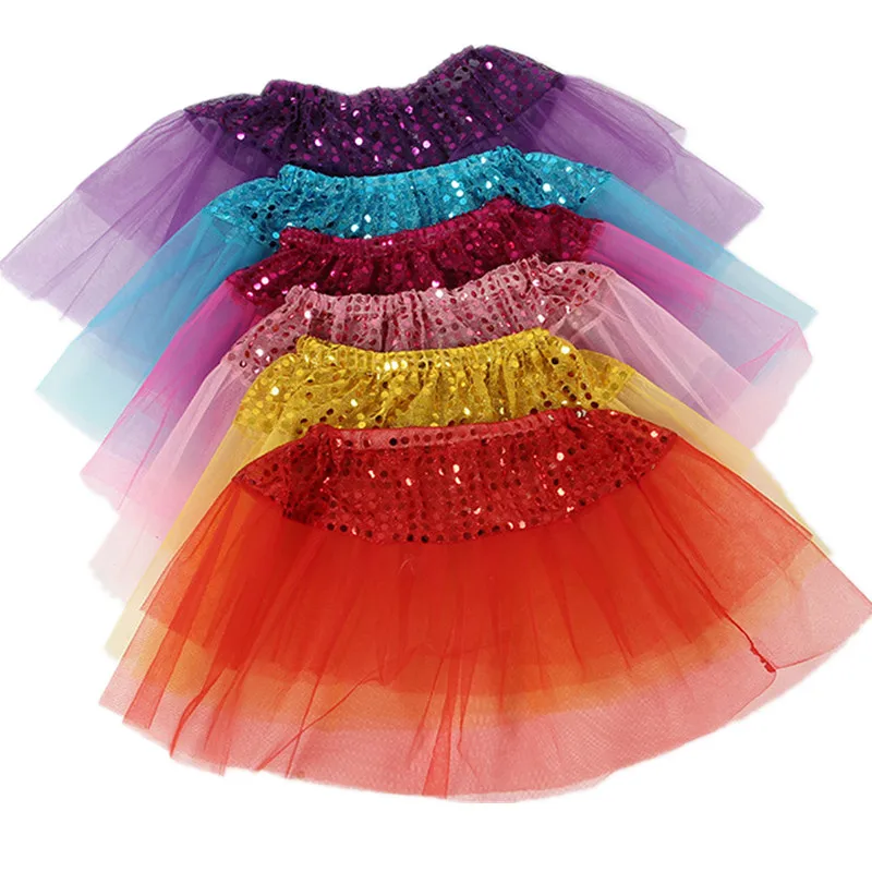 Cute Summer Kids Baby Star Glitter Dance Tutu Skirt For 2 10Y Girl