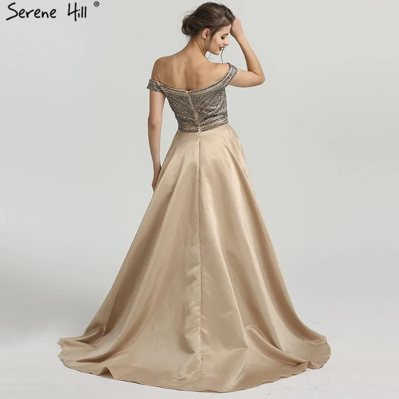 Сексуальное вечернее платье трапециевидной формы с открытыми плечами и бусинами, Новое поступление, вечерние платья, реальное изображение, Robe De Soiree Serene hilm BLA6252