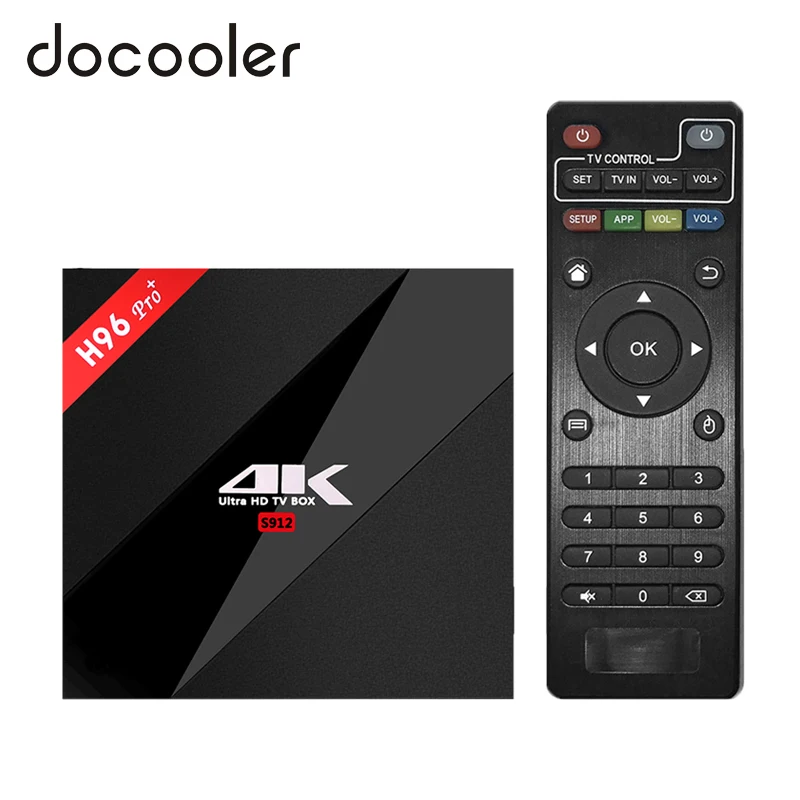 Docooler H96 Pro Plus + Android 7.1 TV Box 3G/32G Amlogic S912 Octa Core 64Bit 2.4G/5G Wifi 4K BT4.1 HD Media Player Set Top Box