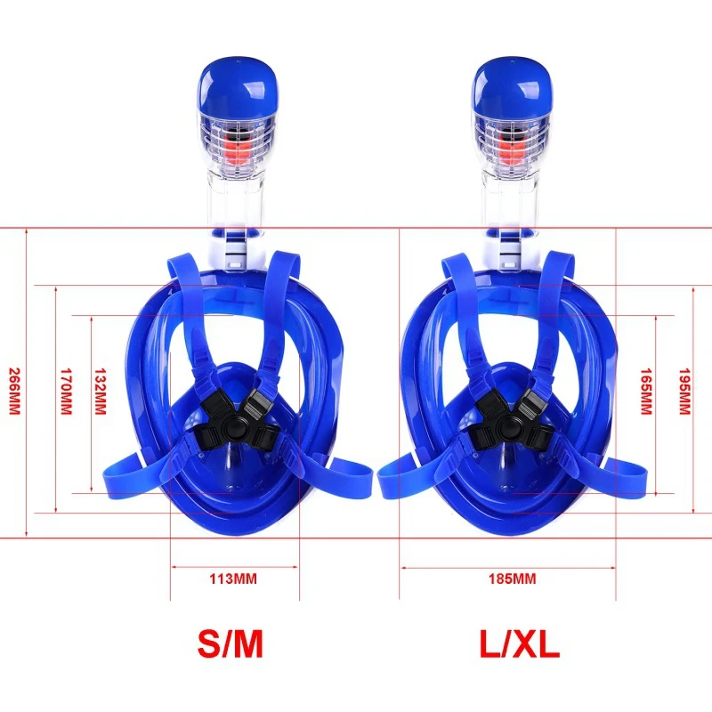 Женская и мужская маска для подводного плавания, подводные противотуманные из силикона, регулируемые детские аксессуары для плавания