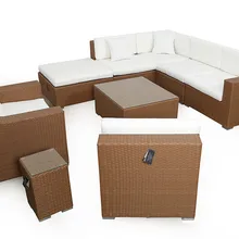 Горячая продвижение открытый классический плетеные секционные Европейский стиль диван l образный дизайн