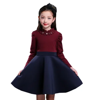 

Autumn Winter Girls Dresses Long Sleeve Children Dresses for Girls Clothes Teenage School Girls Dress 3-11Y RT019