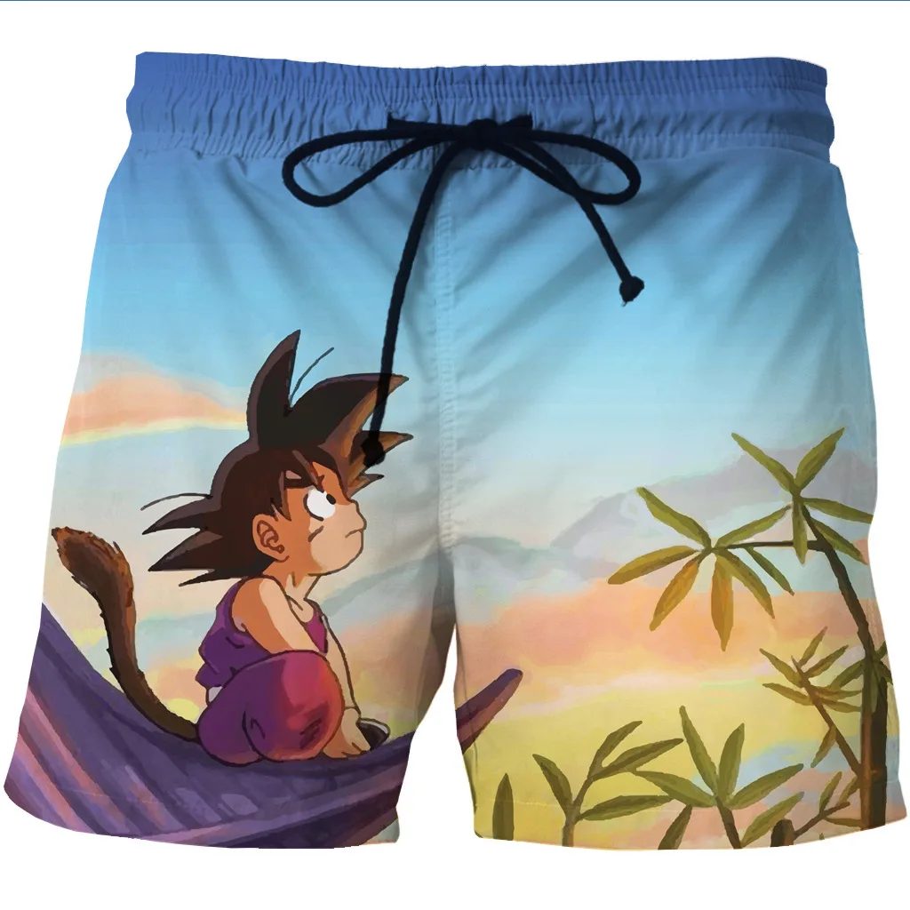 Dragon Ball Goku Casual Pantalones Deportivos con cord/ón Pantalones Cortos para Hombre Pantalones Deportivos Jogger Shorts de Playa
