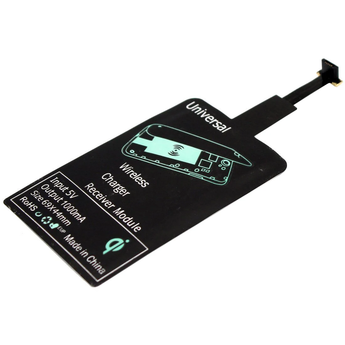 Беспроводное зарядное устройство приемник Micro USB Type C для iPhone 6 6s 7 Plus универсальный
