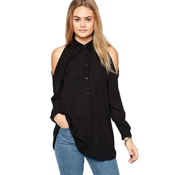 

New Women Autumn Fashion Cotton Irregular Off-Shoulder Long Sleeve Tops T-shirt