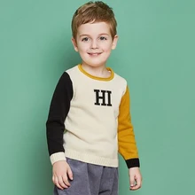 Свитера для мальчиков; детская одежда; коллекция года; сезон осень-зима; пуловер; детские свитера; Верхняя одежда с длинными рукавами; детская трикотажная одежда с круглым вырезом