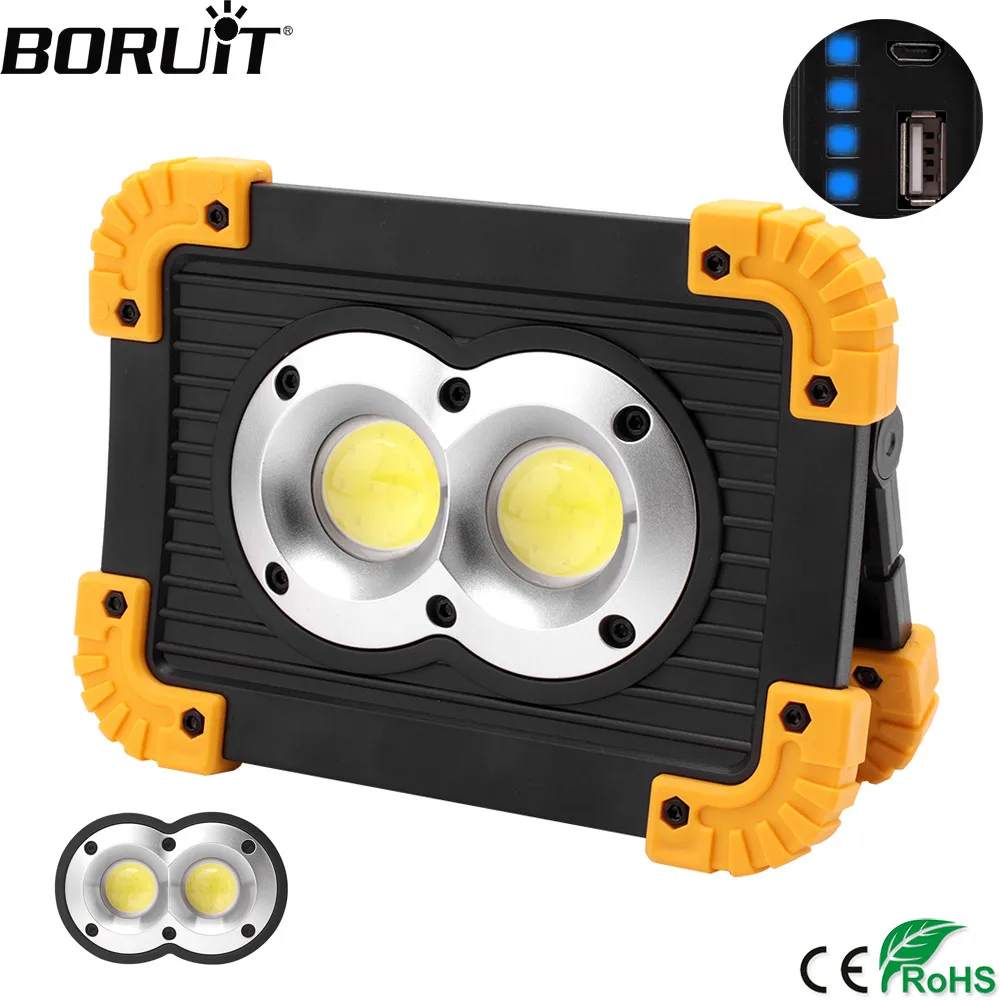 

BORUiT 20W COB LED Portable Lantern USB Charging Power Bank Tent Light IPX4 Waterproof Searchlight Outdoor Work Floodlight