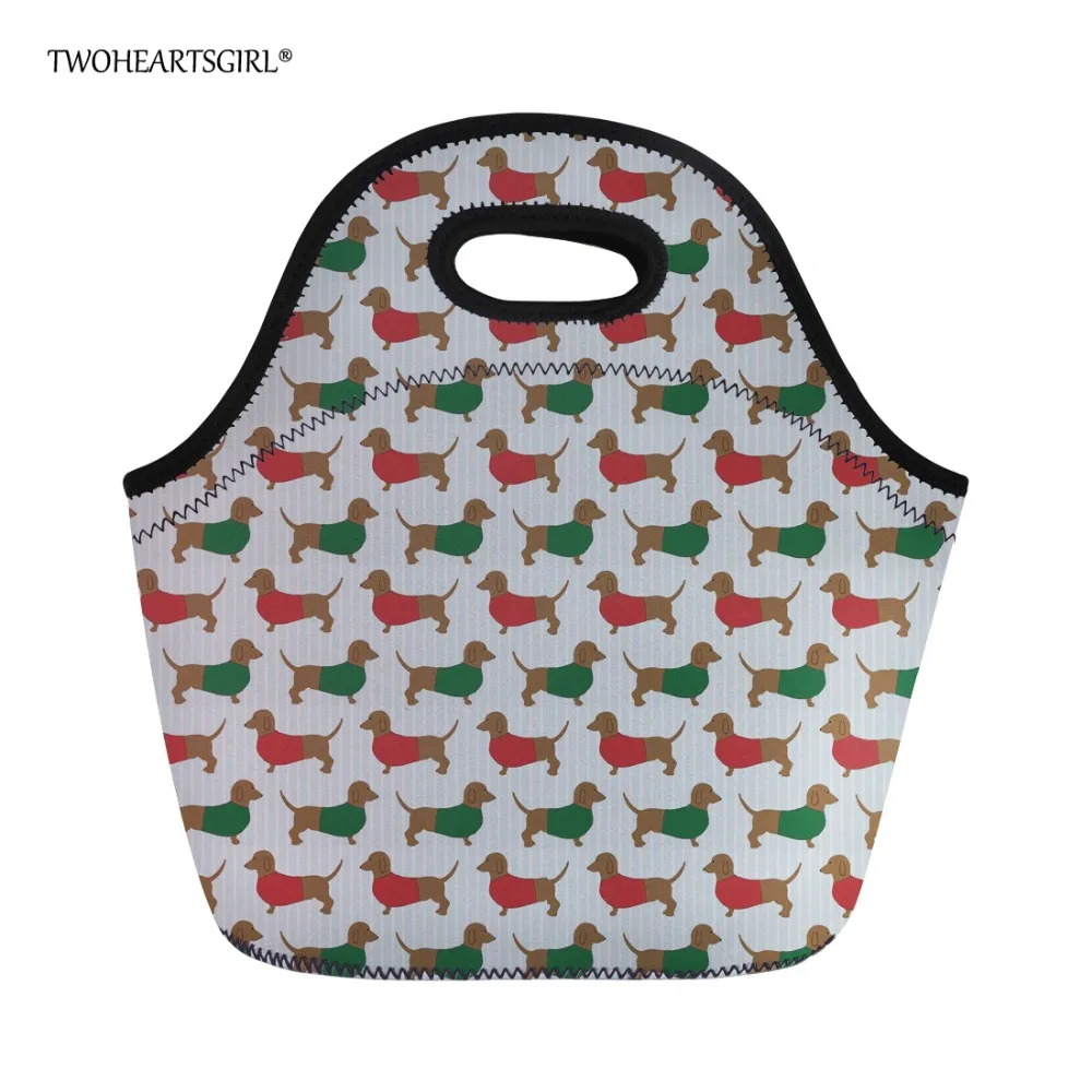 Twoheartsgirl милый одежда для собак Сумка для еды сумка из неопрена Для женщин детская сумка для обеда термальный Пикник Еда сумки тепловой мешок с мультяшным рисунком