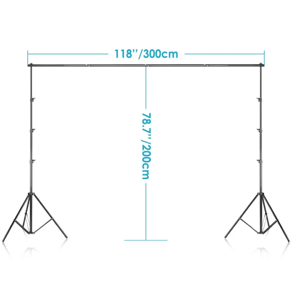 Neewer 6.5x9.8ft/2x3 м фоновая стойка фоновая Система поддержки с 6x9ft/1,8x2,8 м муслиновые фоновые зажимы и сумка для переноски