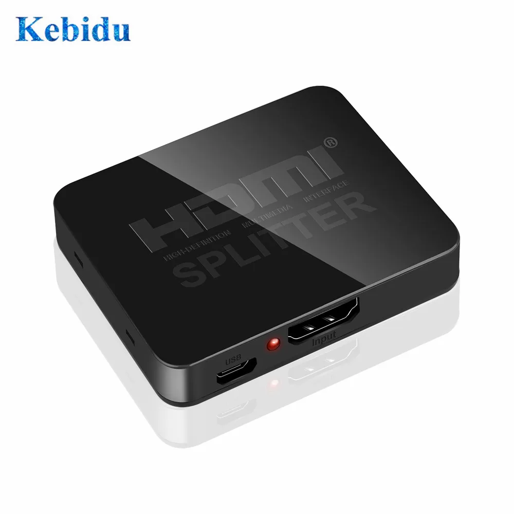 KEBIDU Full HD 4K HDMI коммутатор 1X2 1080p HDCP сплиттер сплит 1 в 2 выхода усилитель двойной