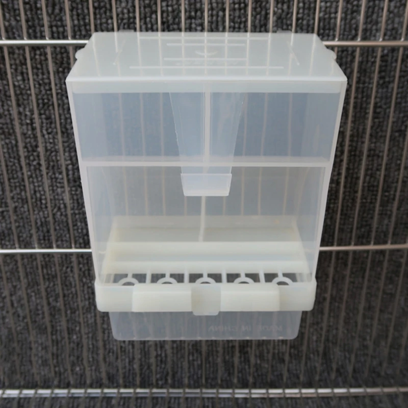 

Double-groove Bird Poultry Feeder Automatic Acrylic Food Water Container Parrot Pigeon Feeding