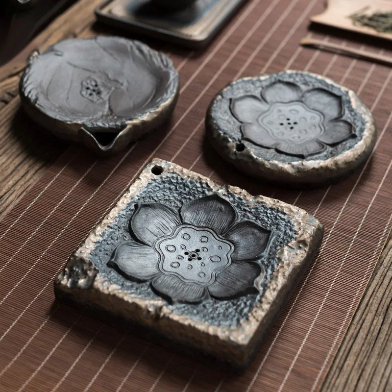 

TANGPIN japanese ceramic teapot trivets lotus handmade tea pot holders serving tray kung fu tea accessories