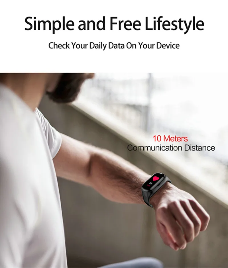 Newest AI Smart Watch Bluetooth Earphone M1 with Heart Rate Monitor Smart Wristband Long Time Standby Sport Watch Men (5)