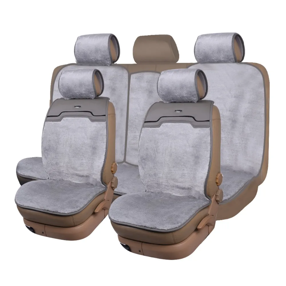 New Arrival Faux Fur Car Seat Cover Universal Fit Most Cars Covers Grey