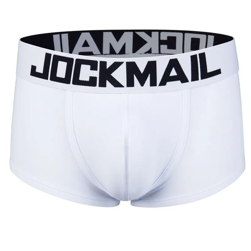 Бренд jockmail классический базовый однотонный Качественный хлопок Мужское нижнее белье боксеры шорты мужские трусы сексуальные трусы Гей ночное и нижнее белье