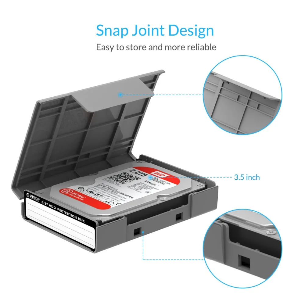 Защитный чехол ORICO 5 Bay 3 дюйма для HDD/SDD водоотталкивающий пыленепроницаемый|Сумки