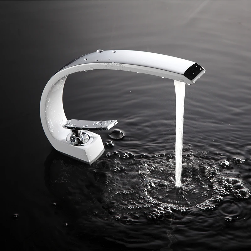Günstige Kostenloser versand Chrome Messing Bad Wasserhahn. becken wasserhahn mischbatterie mit Hot   cold water.de ck montiert wasserhähne